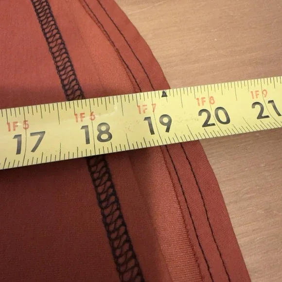 Cherfly Women's Orange Hooded Swing Pullover Shirt Long Sleeve Size Medium - Picture 6 of 6